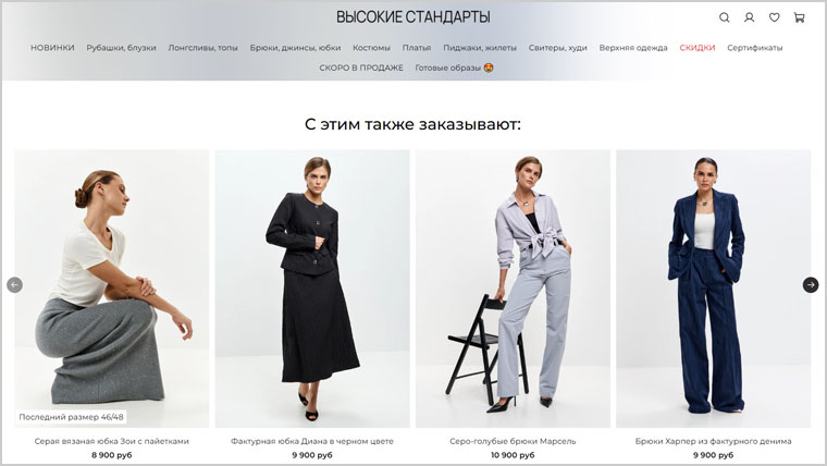 Бренд одежды "Высокие стандарты"