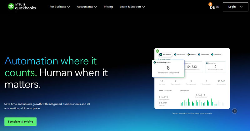 QuickBooks AI - нейросети для работы с финансами и учётом